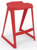 Spaceforme EN One Skidbase Low Back Stool - 685mm - Cherry Red