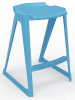 Spaceforme EN One Skidbase Low Back Stool - 685mm - Sky Blue