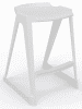 Spaceforme EN One Skidbase Low Back Stool - 685mm - White