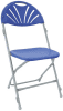 Spaceforme Zlite Fan Back Folding Linking Chair - Blue