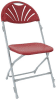 Spaceforme Zlite Fan Back Folding Linking Chair - Burgundy