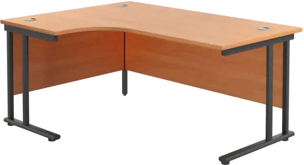 TC Twin Leg Corner Desk 1800 x 1200mm - Beech