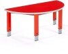 Metalliform Start Right Height Adjustable Semi-Circular Table - 1200 x 600mm