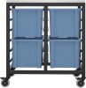 Titan 4 Draw Extra Deep F25 Tray Royal Blue Mobile Storage Unit Black Frame White Top