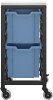 Titan 2 Draw Extra Deep F25 Tray Royal Blue Mobile Storage Unit Black Frame White Top