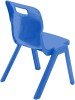 Titan One Piece Classroom Chair - (6-8 Years) 350mm Seat Height - Blue