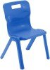 Titan One Piece Classroom Chair - (6-8 Years) 350mm Seat Height - Blue