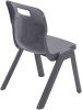 Titan One Piece Classroom Chair - (6-8 Years) 350mm Seat Height - Charcoal