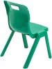 Titan One Piece Classroom Chair - (6-8 Years) 350mm Seat Height - Green