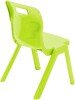 Titan One Piece Classroom Chair - (6-8 Years) 350mm Seat Height - Lime