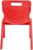 Titan One Piece Classroom Chair - (6-8 Years) 350mm Seat Height - Red