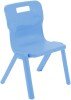 Titan One Piece Classroom Chair - (6-8 Years) 350mm Seat Height - Sky Blue