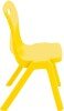 Titan One Piece Classroom Chair - (6-8 Years) 350mm Seat Height - Yellow