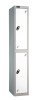 Probe Two Door Single Nest Steel Locker - 1780 x 305 x 380mm - White (RAL 9016)