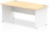 Dynamic Impulse Two-Tone Rectangular Desk with Panel End Legs - 1800mm x 800mm - Maple