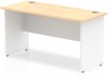 Dynamic Impulse Two-Tone Rectangular Desk with Panel End Legs - 1400mm x 600mm - Maple