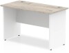 Dynamic Impulse Two-Tone Rectangular Desk with Panel End Legs - 1200mm x 600mm - Grey Oak