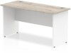 Dynamic Impulse Two-Tone Rectangular Desk with Panel End Legs - 1400mm x 600mm - Grey Oak