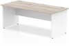 Dynamic Impulse Two-Tone Rectangular Desk with Panel End Legs - 1800mm x 800mm - Grey Oak