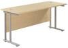 TC Twin Upright Rectangular Desk with Twin Cantilevever Legs - 1800mm x 600mm - Maple (8-10 Week lead time)