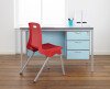 Metalliform Teachers 3 Drawer Fully Welded Frame Desk 1200 x 750mm - PU Edge