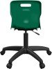 Titan Swivel Junior Chair with Black Base - (6-11 Years) 355-420mm Seat Height - Green