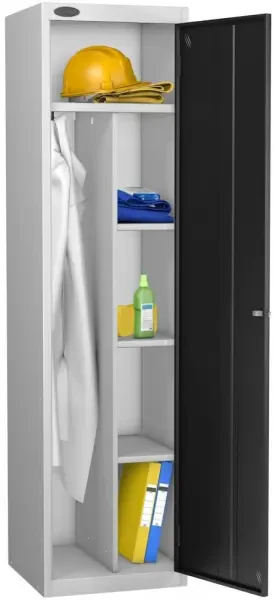 Probe Uniform Nest of Two Steel Lockers - 1780 x 460 x 460mm - Black (RAL 9004)