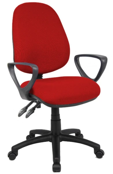 Gentoo Vantage 100 2 Lever Operators Chair with Fixed Arms - Burgundy