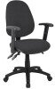 Gentoo Vantage 200 - 3 Lever Asynchro Operators Chair with Adjustable Arms - Charcoal