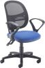 Dams Jota Mesh Back Fixed Arms Operator Chair - Blue