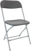 Spaceforme Zlite Straight Back Folding Chair - Charcoal