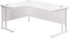 TC Twin Leg Corner Desk 1600 x 1200mm - White