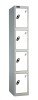 Probe 4 Door Single Steel Locker - 1780 x 305 x 305mm - White (RAL 9016)