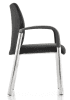 Dynamic Academy Black Fabric Back Visitor Chair with Arms