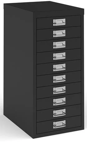 Bisley Multi Drawers with 10 Drawers - Black