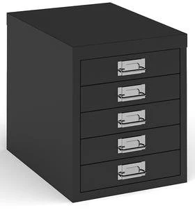 Bisley Multi Drawers with 5 Drawers - Black