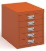 Bisley Multi Drawers with 5 Drawers - Orange