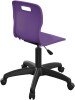 Titan Swivel Junior Chair with Black Base - (6-11 Years) 355-420mm Seat Height - Purple