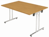 Metalliform Parallel Rectangular Folding Table - 1800 x 800mm