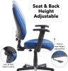 Dams Bilbao Operator Chair with Adjustable Arms - Blue