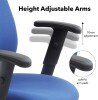 Dams Bilbao Lumbar Operators Chair with Adjustable Arms - Blue