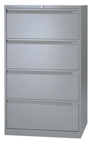 Elite Systemfile 4 Drawer Steel Side Filer 1000 x 470mm - Silver RAL 9006 Metalwork as Standard