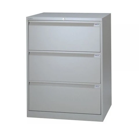 Elite Systemfile 3 Drawer Steel Side Filer 1000 x 470mm - Silver RAL 9006 Metalwork as Standard