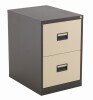 TC Talos 2 Drawer Steel Filing Cabinet - Coffee/Cream