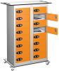 Probe TabBox 16 Compartment Trolley with Standard Plug - 1050 x 800 x 370mm - Orange (RAL 2003)