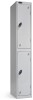 Probe Two Door Single Nest Steel Locker - 1780 x 305 x 305mm - Silver (RAL 9006)