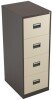 TC Talos 4 Drawer Steel Filing Cabinet - Coffee/Cream