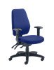 TC Endurance Operator Chair with Adjustable Arms - Royal Blue