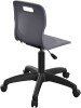 Titan Swivel Junior Chair with Black Base - (6-11 Years) 355-420mm Seat Height - Charcoal