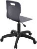 Titan Swivel Senior Chair with Black Base - (11+ Years) 460-560mm Seat Height - Charcoal